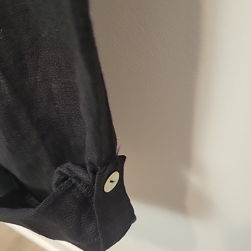 Belle France Linen Pants Pull‎ On Black Women Lightweight Drawstring Pants - Picture 14 of 14